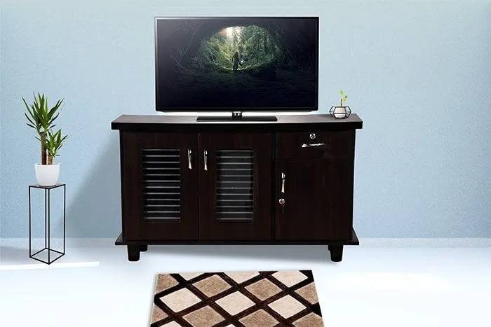VIVDeal The Dark Window Stripes TV Unit